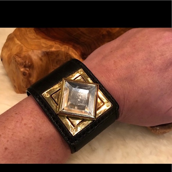 Michael Kors Leather Cuff Bracelet with Stone - Picture 8 of 8